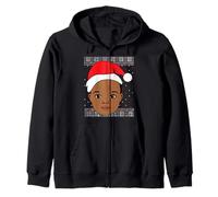 Melanine Prince Christmas Black Boy Xmas Brown Skin Boys Fun Sweat à Capuche