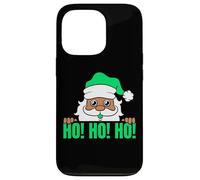 Melanine Santa Ho Ho Ho Black Girl Magic Brown Skin Boy Funny Coque pour iPhone 13 Pro