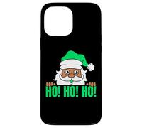 Melanine Santa Ho Ho Ho Black Girl Magic Brown Skin Boy Funny Coque pour iPhone 13 Pro Max