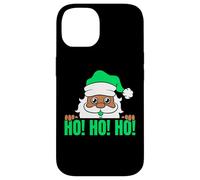 Melanine Santa Ho Ho Ho Black Girl Magic Brown Skin Boy Funny Coque pour iPhone 14