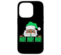 Melanine Santa Ho Ho Ho Black Girl Magic Brown Skin Boy Funny Coque pour iPhone 14 Pro