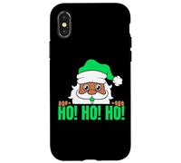 Melanine Santa Ho Ho Ho Black Girl Magic Brown Skin Boy Funny Coque pour iPhone X/XS