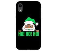 Melanine Santa Ho Ho Ho Black Girl Magic Brown Skin Boy Funny Coque pour iPhone XR