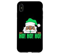 Melanine Santa Ho Ho Ho Black Girl Magic Brown Skin Boy Funny Coque pour iPhone XS Max