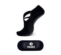 melankoli Girls 6-8 Years Old Grip Socks Pilates Yoga Dance Barre Ballet Anti Slip Crew (US, Age, 8 Years, 10 Years, 1 Pair of Yoga Black)