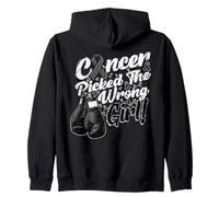 Melanoma Skin Cancer Picked The Wrong Girl Awareness Support Sweat à Capuche