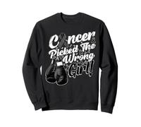 Melanoma Skin Cancer Picked The Wrong Girl Awareness Support Sweatshirt