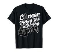 Melanoma Skin Cancer Picked The Wrong Girl Awareness Support T-Shirt