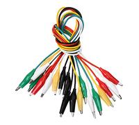Melaort cable a de test a double extremite de crochets d'alligator 50cm il a cinq sortes de couleurs 10 pieces par un paquet
