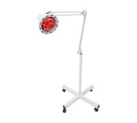 MELAQULY Lampe infrarouge à lumière rouge 275 W avec support et 4 roues universelles, lampe thérapeutique réglable de 0 à 90 °C, rotative à 360 °, pour salon de massage