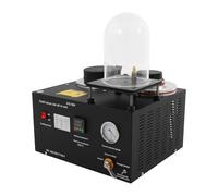 MELAQULY Machine de coulée sous vide, 1500 W, outil de moulage de bijoux en métal avec 4 pompes CFM, cloche et manomètre de précision, machine à fondre de l'or 2 kg 1/3 HP 1250 °C haute température
