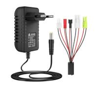 melasta Intelligent NiMH Airsoft Chargeur Soutien 2,4V 3,6V 4,8V 6V 7,2V 8,4V 9,6V 10,8V 12V NiMH Batterie Charge pour RC Drone Airsoft, avec Tamiya/Mini Tamiya/SM 2P/JST/HuanQi Convertisseur