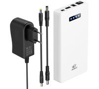 Melasta Li-Ion Batterie Externe 5200mah 12v/5a/Dc 9v/1.5a/Dc 5v/2a Usb, Power Bank Chargeur Portable Avec Chargeur Avec 3 Ports Sortie Et 1 Entrées Compatible Bande Led, Dvr De Voiture, Cctv Caméra