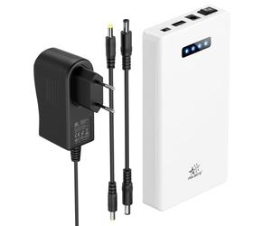melasta Li-ION Batterie Externe 5200mAh 12V/5A/DC 9V/1.5A/DC 5V/2A USB, Power Bank Chargeur Portable avec Chargeur avec 3 Ports Sortie et 1 Entrées Compatible Bande LED, DVR de Voiture, CCTV Caméra