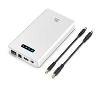 melasta Powerbank Batterie Externe Rechargeable Lithium-ION 24V 3350mAh avec Sortie 9V DC et Sortie USB 5V pour Bandes LED, Caméra de Vidéosurveillance et Plus Encore (avec Chargeur)