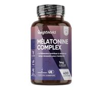 Mélatonine 1mg, 400 Micro-Comprimés Vegan (+1 An) - Complexe Melatonine avec Passiflore, Camomille, Magnésium et Vitamine B6 - sans Stéarate de Magnésium