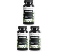 Mélatonine - 365 Comprimés (12 mois) - Complément Pur - Support pour le Sommeil - Meilleur Repos - Somnifère Fortement Dosée - 100% Végétalien - Sans Additifs et Arômes Artificiels (Lot de 3)