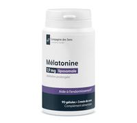 Mélatonine liposomale 1,9 mg - Libération prolongée - 90 gélules végétales - Dosage précis - Sans additifs - Fabriqué en France