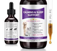 Mélatonine pour Chien et Chat 60 ML, Gouttes Calmantes Naturelles pour Animaux, Aide au Sommeil et à la Relaxation, Réduit Le Stress, l’Anxiété et l’Agitation, Complément Liquide Facile à Administrer
