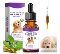 Mélatonine pour chiens, aide au sommeil pour chiens, mélatonine pour animaux de compagnie, 60 ml, feu de camp apaisant pour chien, mélatonines apaisantes pour le bruit, les feux d'artifice, la