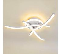 MELAYR 4760703 Moderne Plafonnier LED 3000K/4500K/6500K Lampe Plafond | Blanc 8-15s Mémoire CRI≥80 Ceiling Lights for Salon Chambre Bureau Cuisine et Couloir