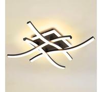 MELAYR 4760716 Moderne Plafonnier LED 3000K/4500K/6500K Lampe Plafond | Noir 8-15s Mémoire CRI≥80 Ceiling Lights for Salon Chambre Bureau Cuisine et Couloir