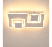 MELAYR 4811659 Moderne Plafonnier LED 3000K/4500K/6500K Lampe Plafond | Blanc 8-15s Mémoire CRI≥80 Ceiling Lights for Salon Chambre Bureau Cuisine et Couloir
