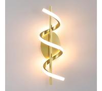 MELAYR Applique Murale Intérieure Moderne 14W, 3000K LED Lampe Murale 1400lm CRI≥80, Éclairage Mural pour Salon, Chambre, Couloir, Escaliers et Lampe de Chevet Or