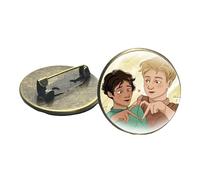 MELBIZ Heartstopper Feuilles Épingles Broches Cartoon Comic Nick and Charlie LGBTQ dôme en verre Badges pour sac C, 2.5, Bronze, verre, métal, Turquoise stabilisée