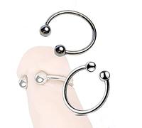 MelBiz Lot de 2 bagues d'entraînement à retardement en métal pour hommes 35 et 40MM, Pẹnis rịng polyvalent