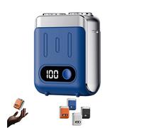 Melbob Shaver, 2025 New Upgrade Men's Portable Mini Rotary Electric Shavers, for Home Travel (Blue)