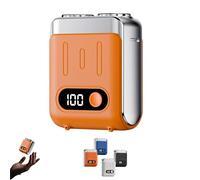 Melbob Shaver, 2025 New Upgrade Men's Portable Mini Rotary Electric Shavers, for Home Travel (Orange)