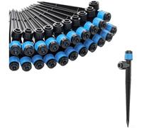 Melbolda QuickConnect Arroseur à 360 degrés pour irrigation goutte, système d'arrosage réglable avec têtes anti-obstruction, tuyau de 6,35 mm, raccord pour équipement d'irrigation de pelouse (D)