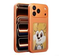 Melbolda Téléphone personnalisable avec image NFC pour 17 16 Max, coque de protection arrière numérique à monter soi-même, coque arrière numérique, protection fine (17 orange)