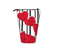 Melbrakin Amour Saint Valentin Télescopique Trousse À Crayons Stand-Up Organisateur Cosmétiques Pochette Maquillage Sac Papeterie Stylo Cas