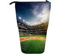 Melbrakin Baseball Grand Arena Étui à Crayons télescopique avec Fermeture éclair pour Femmes, Hommes, garçons, Filles, Terrain de Sport, Foule, Ventilateur, Ciel ensoleillé