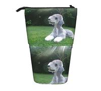 Melbrakin Bedlington Terrier Funny Dogs Furry Dogs Pets Trousse à Crayons, Pochette à Crayons, Porte-Crayons télescopique, Porte-Crayons, Sac à stylos