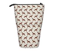 Melbrakin Boxer Chien Chien Mignon Animaux de Compagnie Chiens Boxer étui à Crayons, Pochette à Crayons sur Pied, étui à Crayons télescopique Support Porte-Crayons Stylo Sac