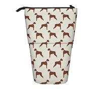 Melbrakin Boxer Chien Chiens Boxer Chien Mignon Chiens de Compagnie Trousse à Crayons, Pochette à Crayons sur Pied, étui à Crayons télescopique Support Porte-Crayons Stylo Sac