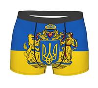 Melbrakin Boxer Respirant avec Drapeau de l'Ukraine pour Homme, Slip Extensible