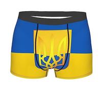 Melbrakin Boxer Respirant avec Drapeau de l'Ukraine pour Homme, Slip Extensible