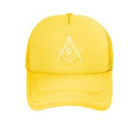 Melbrakin Cadeaux de Loge maçonnique - Casquette Trucker Noire pour Hommes et Femmes, Ajustable, Style Baseball, Fermeture Snapback, idéale pour Les activités de Plein air et Le Golf