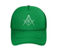 Melbrakin Cadeaux de Loge maçonnique - Casquette Trucker Noire pour Hommes et Femmes, Ajustable, Style Baseball, Fermeture Snapback, idéale pour Les activités de Plein air et Le Golf