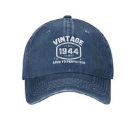 Melbrakin Casquette de Baseball Vintage 1944, Chapeau si Heureux, J'Ai 80 Ans Aujourd'hui, Cadeaux de 80e Anniversaire pour Hommes et Femmes, Casquette de Baseball Papa Maman 2024