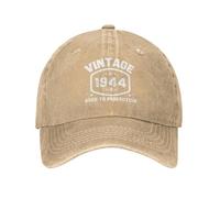 Melbrakin Casquette de Baseball Vintage 1944, Chapeau si Heureux, J'Ai 80 Ans Aujourd'hui, Cadeaux de 80e Anniversaire pour Hommes et Femmes, Casquette de Baseball Papa Maman 2024
