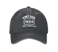Melbrakin Casquette de Baseball Vintage 1944, Chapeau si Heureux, J'Ai 80 Ans Aujourd'hui, Cadeaux de 80e Anniversaire pour Hommes et Femmes, Casquette de Baseball Papa Maman 2024