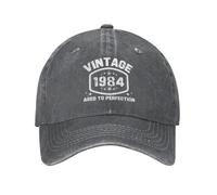 Melbrakin Casquette de Camionneur Vintage 1984, Chapeau si Heureux, J'Ai 40 Ans Aujourd'hui, Cadeaux de 40e Anniversaire pour Hommes et Femmes, Casquette de Baseball Papa Maman 2024