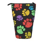 Melbrakin Dog Paw Print Trousse à Crayons télescopique Porte-Stylo Pochette à Crayons télescopique Papeterie, pour Le Bureau de l'école, Noël2, Taille Unique, Organisateur de Sac