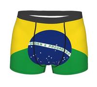 Melbrakin Drapeau du Brésil sous-vêtements pour Hommes Boxer Respirant Slip Extensible