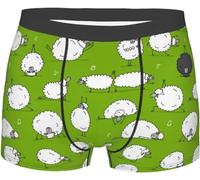 Melbrakin Drôle de Mouton Faisant des sous-vêtements de Yoga pour Hommes Boxer de Vacances Confortable et Confortable